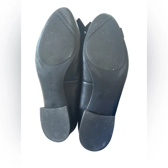 Gentle Souls Black Leather Bow Ballet Flats Size 6.5 - Picture 9 of 9